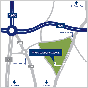 Wrotham Park location map